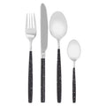 Orsina Avie 16-Piece Cutlery Set – Black and Silver Stainless Steel