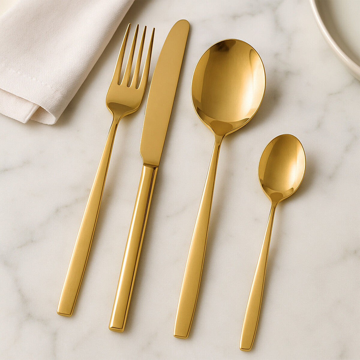 Orsina Avie 16 Piece Gold Stainless Steel Cutlery Set | Service for 4