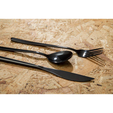 Orsina Black Travel Cutlery Set | 3-Piece Stainless Steel with Case
