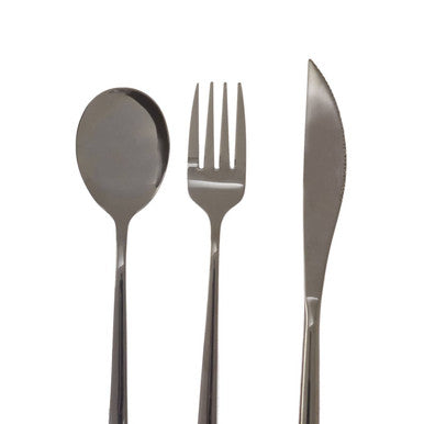 Orsina Black Travel Cutlery Set | 3-Piece Stainless Steel with Case