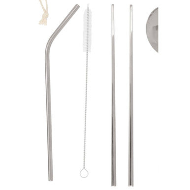 Orsina 6-Piece Silver Travel Cutlery Set | Stainless Steel & Wheat Case