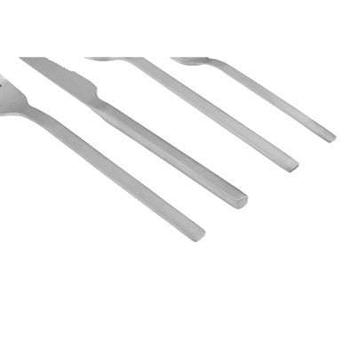 Orsina Avie 16-Piece Matte Silver Cutlery Set | Stainless Flatware