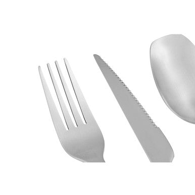 Orsina Avie 16-Piece Matte Silver Cutlery Set | Stainless Flatware