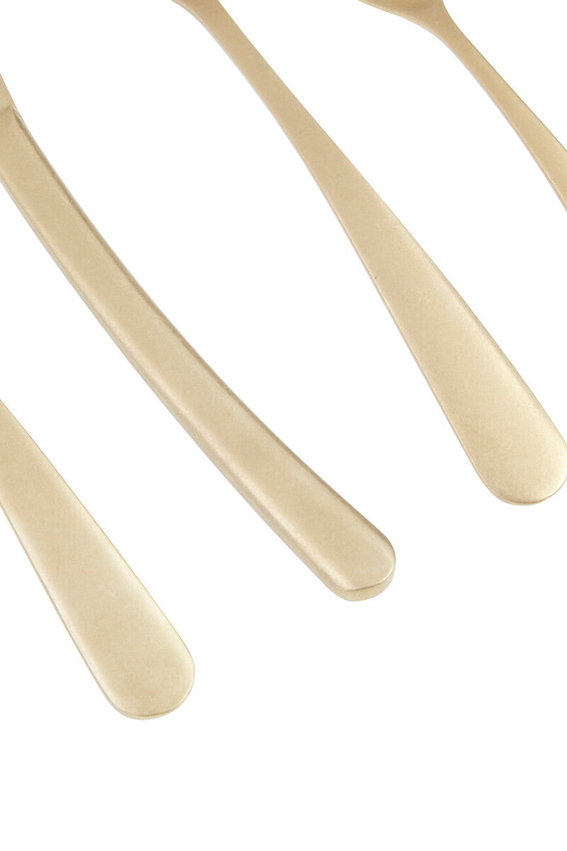 Orsina Avie 16-Piece Antique Gold Cutlery Set | Stainless Steel Flatware
