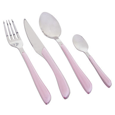 Orsina Zuma 24-Piece Pastel Cutlery Set – Stainless Steel Flatware