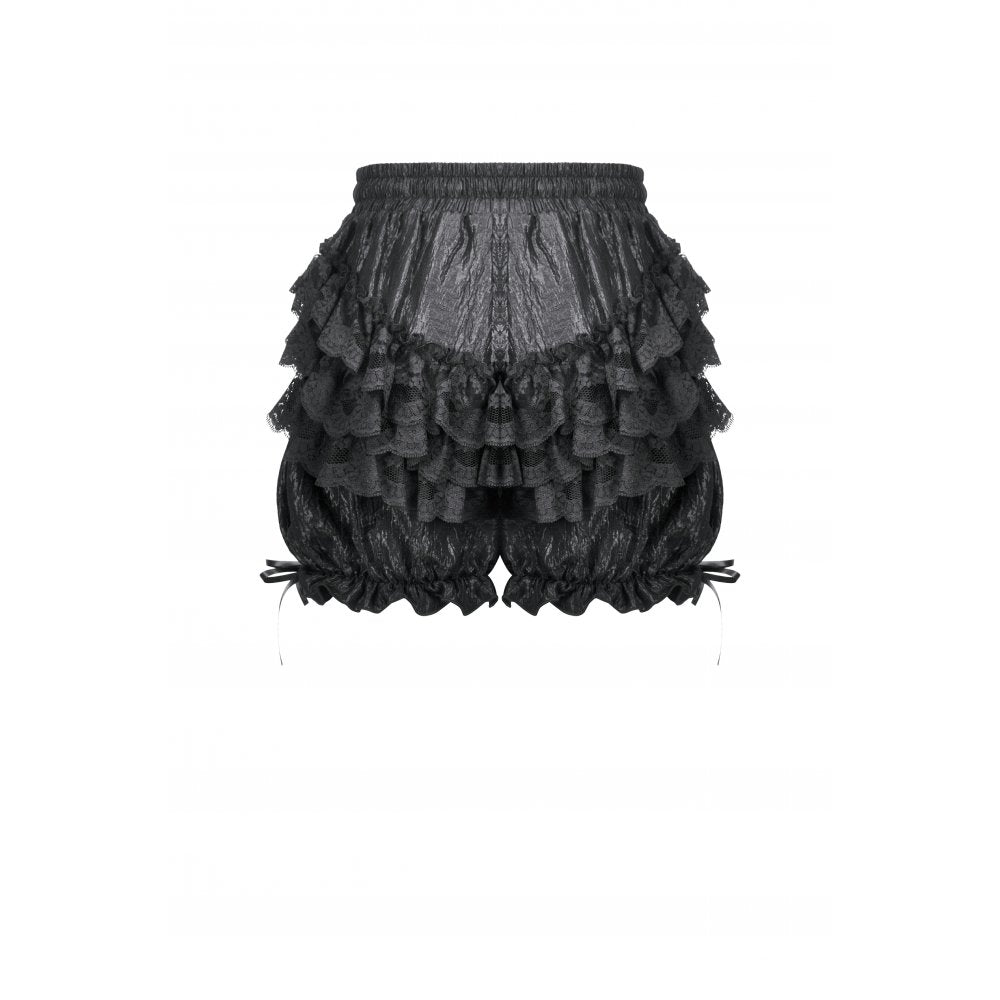 Dark in Love Rosalie Baroque Lace Gothic Bloomers – Black Frill
