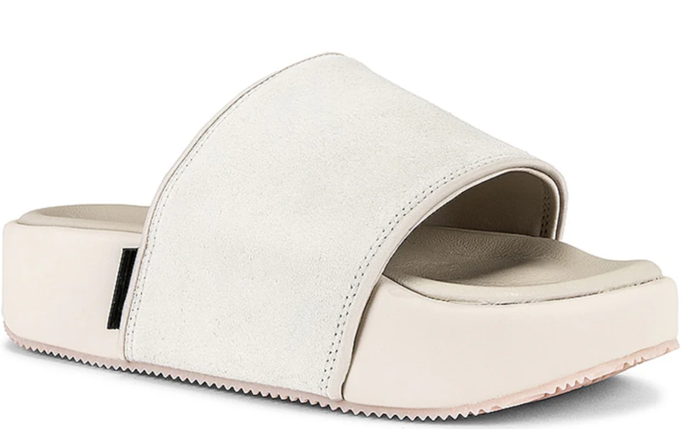Adidas Y-3 Suede Platform Slides – Ivory Leather Wide Fit EU 38