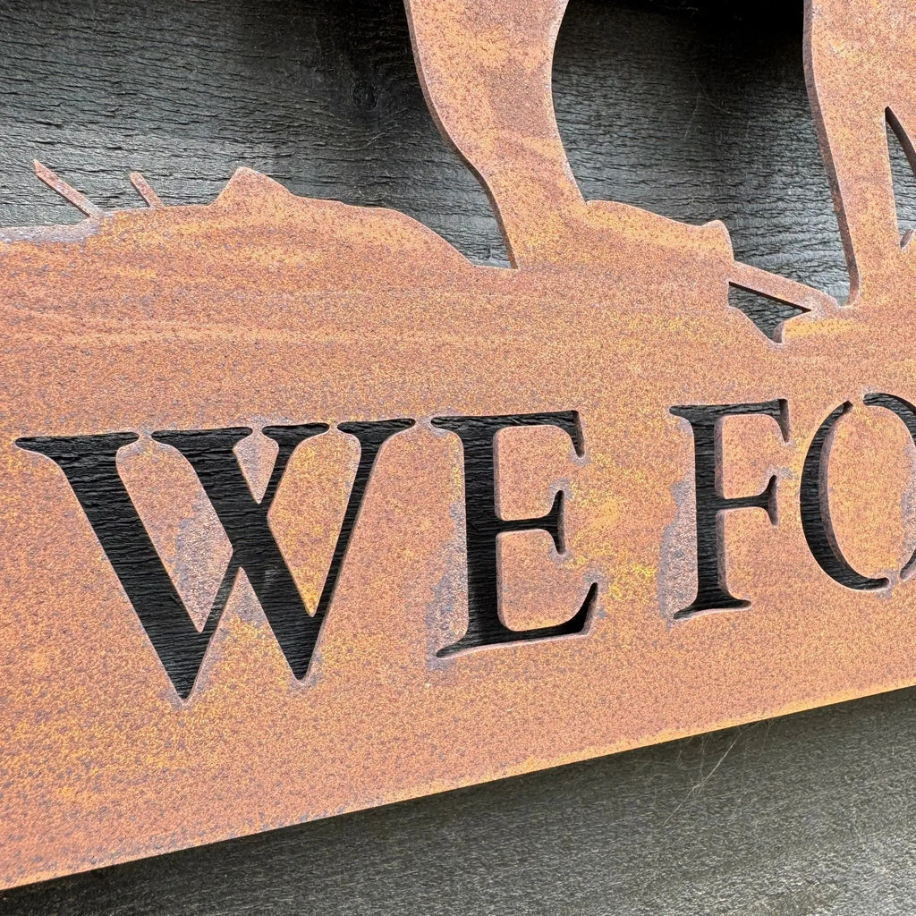 Lest We Forget Soldier Garden Decoration | Rusty Metal Steel Ornament