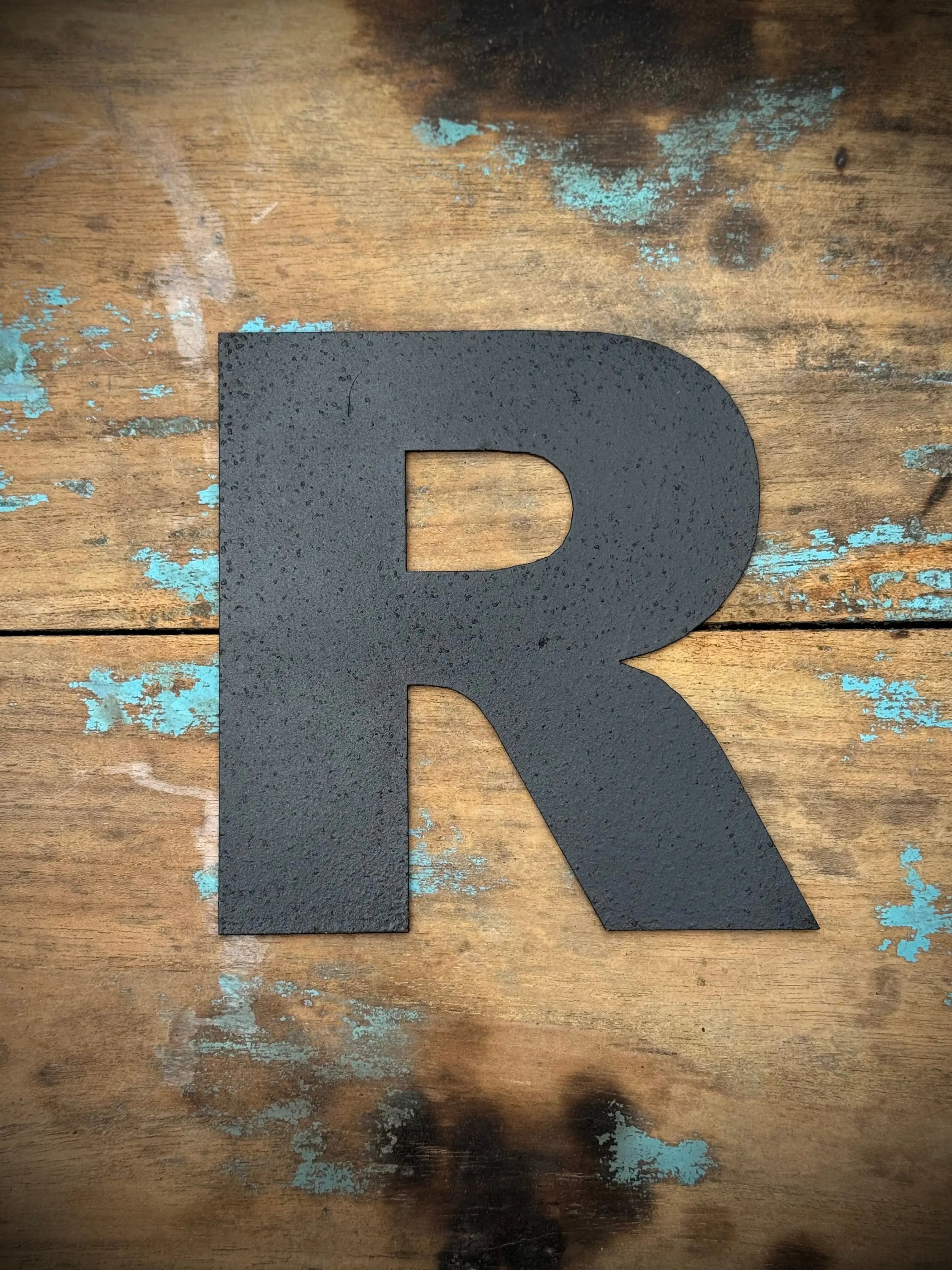 Rustic Black Metal Letters – Industrial Steel Wall Decor by Rustic Warehouse