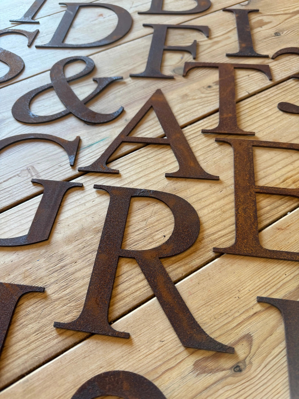Rustic Metal Letters & Numbers | 5" or 12" Steel Signs by Rustic Warehouse