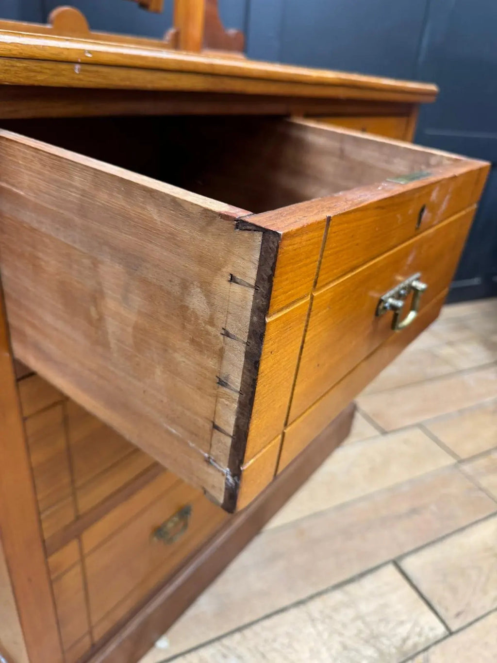 Antique Walnut Chest of Drawers by Maple & Co  Edwardian Dressing Table