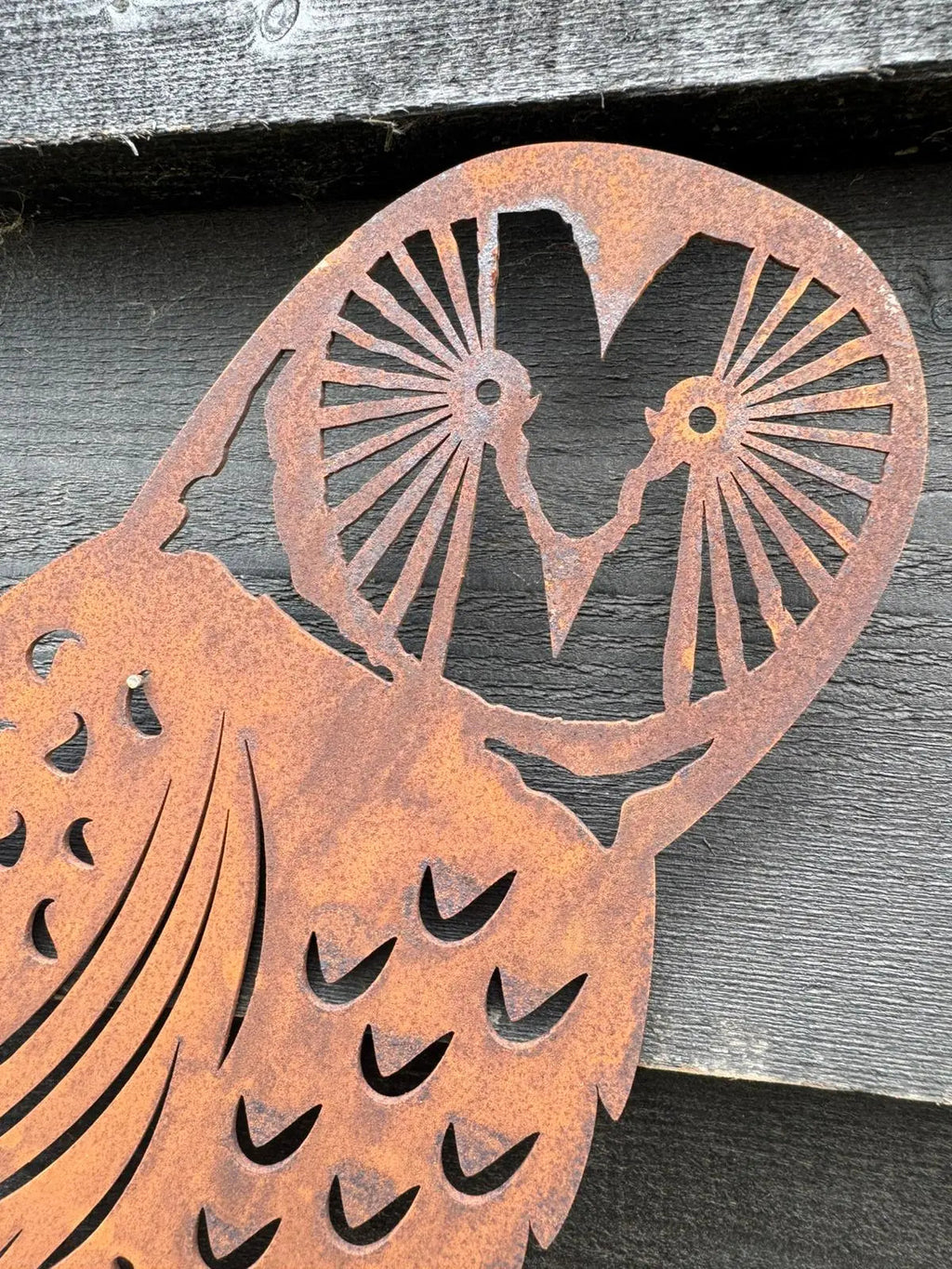 Rustic Metal Owl Garden Decoration | 2mm Steel Outdoor Art – RW Norfolk