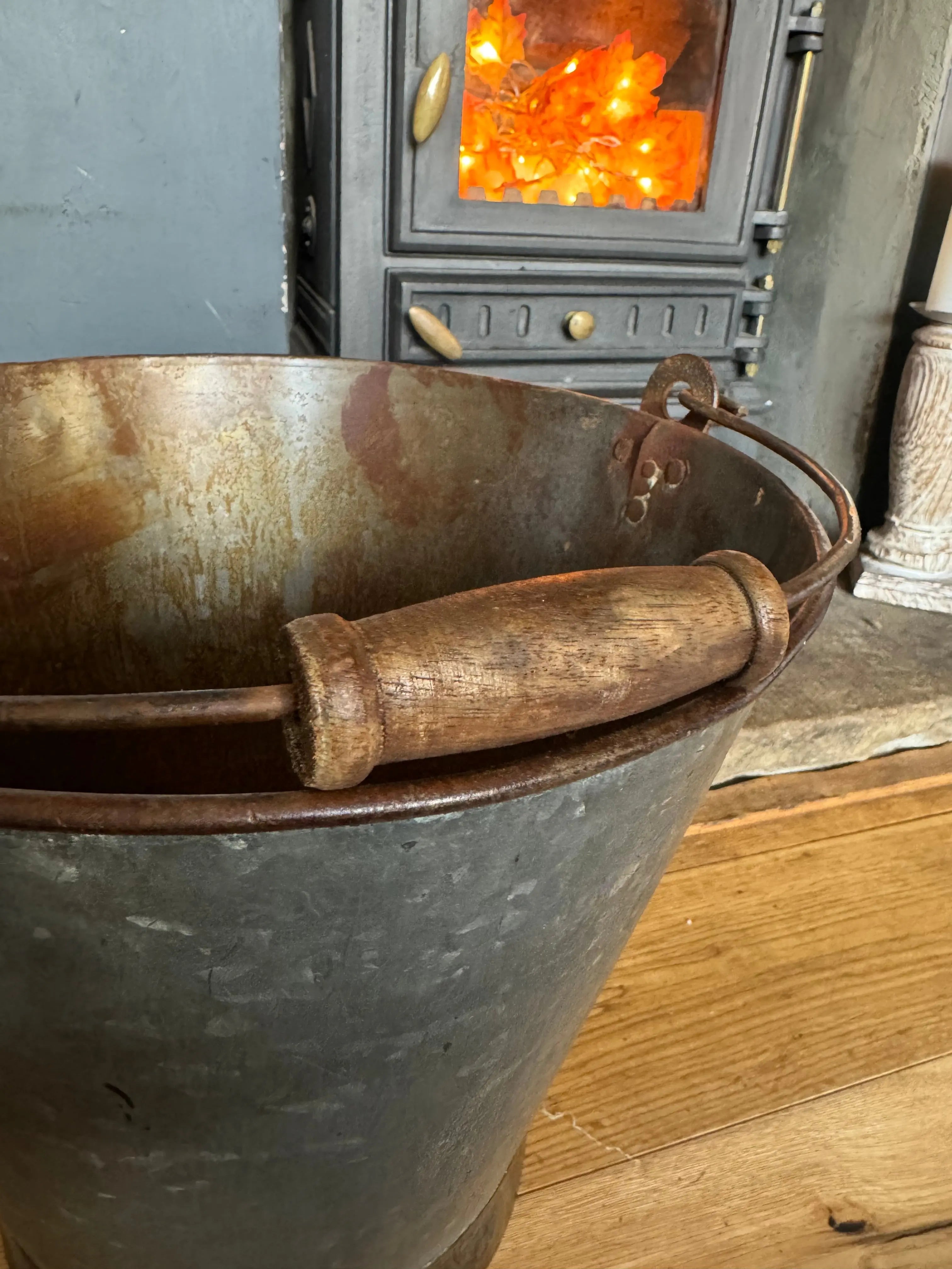 Galvanised Log Basket Carrier / Plant Pot /  Christmas Tree Planter Patio Pail B