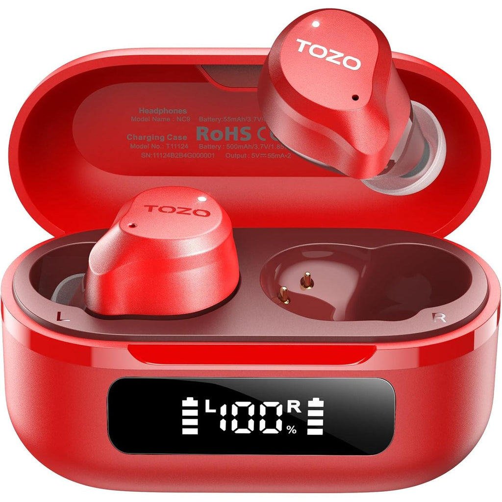 TOZO Hybrid Active Noise Cancelling Wireless Earbuds – 59H Playtime
