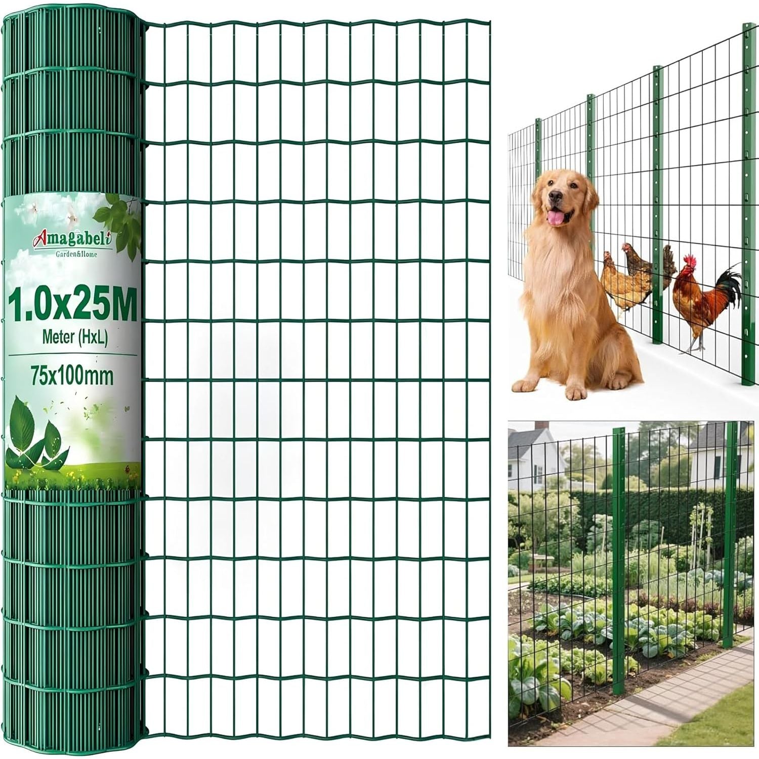 Massive Discounts Green PVC Coated Welded Wire Mesh Garden Fence – 1M x 25M