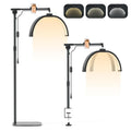 Lmaqfum 2-in-1 Half-Moon Lash Light - Foldable Floor & Desk Lamp