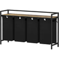 Lifewit 4-Section Laundry Hamper | 168L Pull-Out Sorter with Shelf