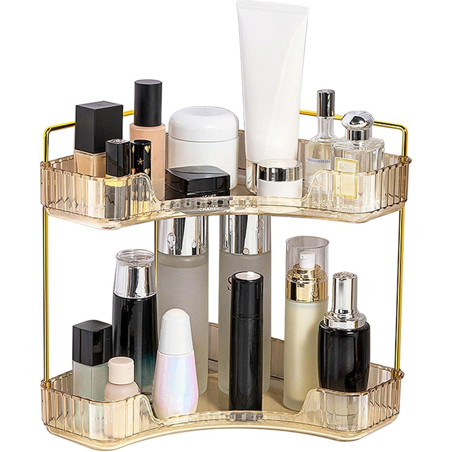 Massive Discounts 2-Layer Gold Makeup Organizer and Perfume Storage