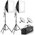 RALENO Softbox Lighting Kit | 2-Pack 50W LED 5500K Photography Studio Lights