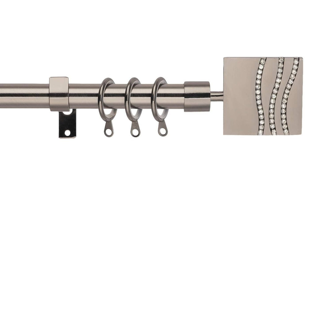 Massive Discounts Black Nickel Curtain Pole | Adjustable 130-240cm