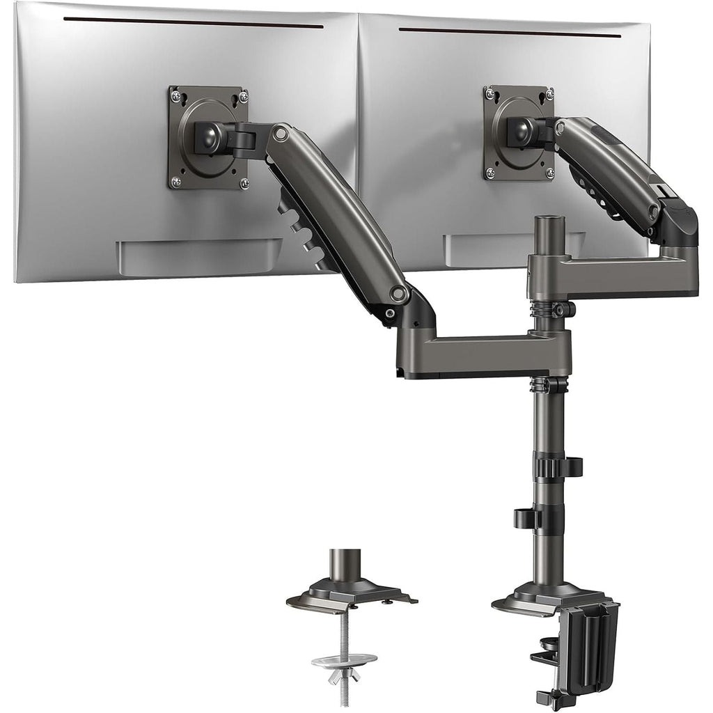 HUANUO Dual Monitor Stand – Tall Gas Spring Arm for 13–32" Screens