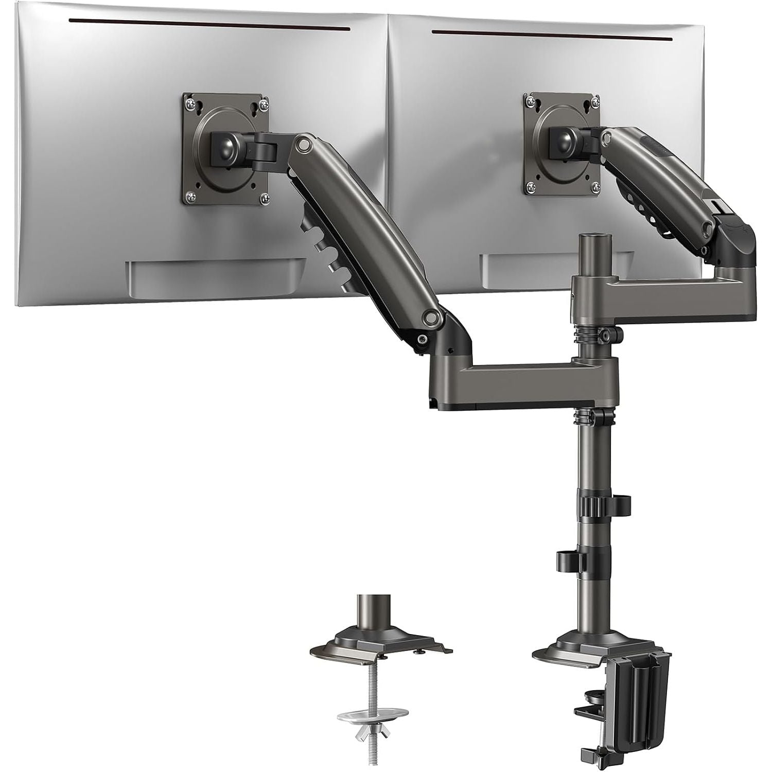 HUANUO Dual Monitor Stand – Tall Gas Spring Arm for 13–32" Screens