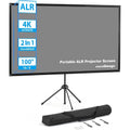 Massive Discounts 100'' ALR Projector Screen with Stand | Portable 16:9