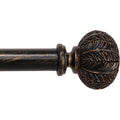 BOOM JOG Black Metal Curtain Pole – 77-210cm Adjustable Rod