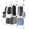 Massive Discounts Heavy Duty Telescopic Garment Rack - 10.8ft Adjustable