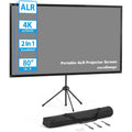 Massive Discounts 80 Inch ALR Projector Screen with Stand | Portable