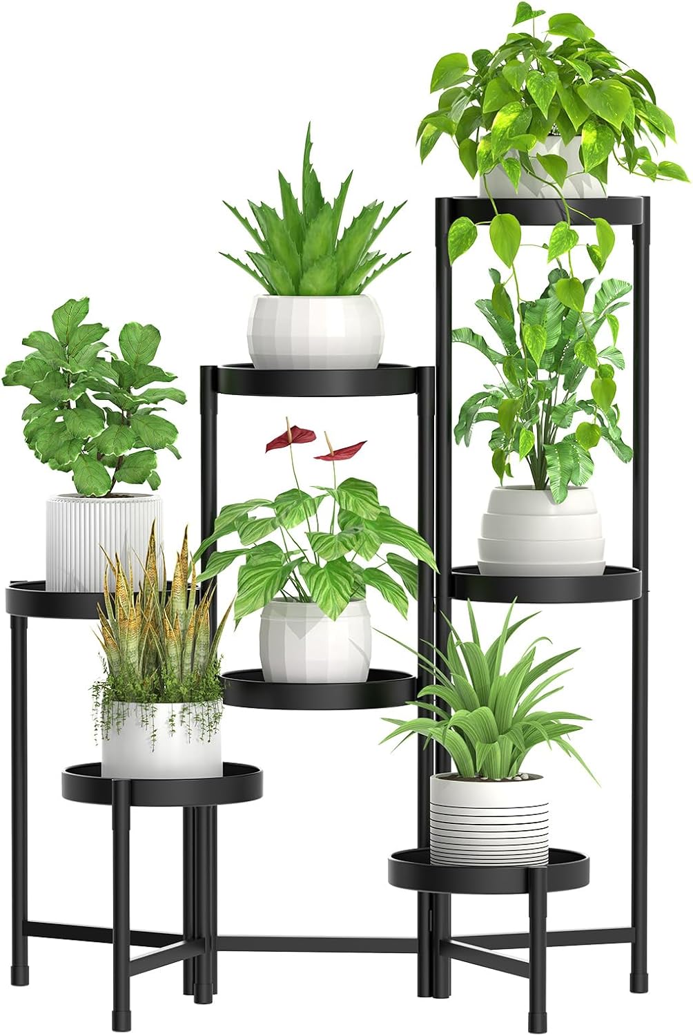 Massive Discounts 7 Tier Metal Plant Stand – Foldable Corner Shelf