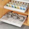 COVAODQ Pull-Out Cabinet Organizer | Adjustable 12-20in Metal Drawer 2-Pack
