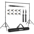 EMART 3x3m Backdrop Stand Kit - Adjustable Photo Studio Support with 8 Clamps