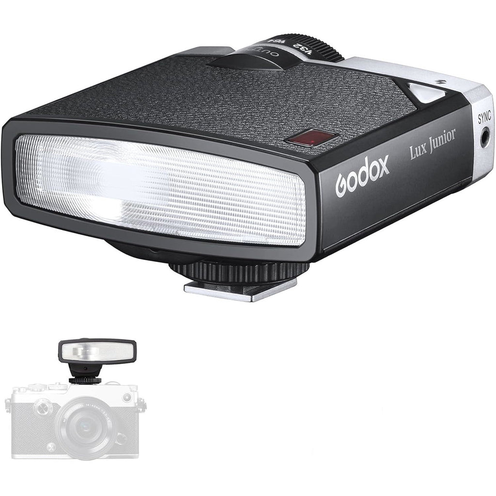 Godox Lux Junior Retro Camera Flash | 6000K Universal Strobe for Canon Nikon