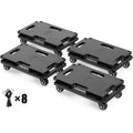 SOLEJAZZ Heavy Duty Mobile Dolly | 440lbs Connectable Trolley, 4-Pack