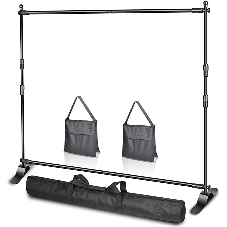 EMART 10x8ft Backdrop Stand | Heavy Duty Adjustable Banner Frame Kit