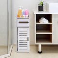 Ejoyous 3-Tier Slim Bathroom Cabinet | White Waterproof Storage Tower