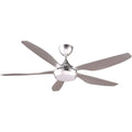 Reiga 137cm Smart Ceiling Fan | Dimmable LED & Remote Control Silver