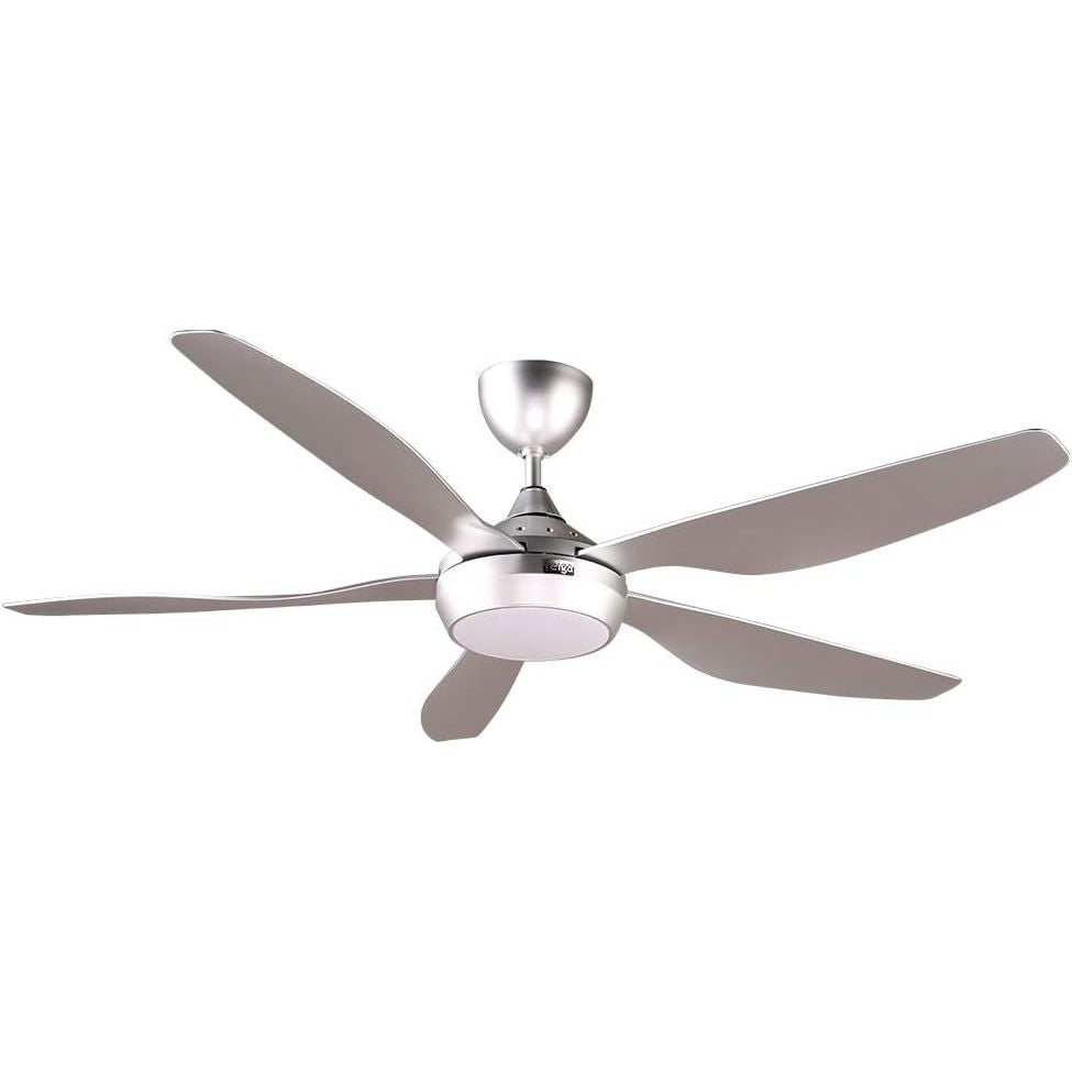 Reiga 137cm Smart Ceiling Fan | Dimmable LED & Remote Control Silver