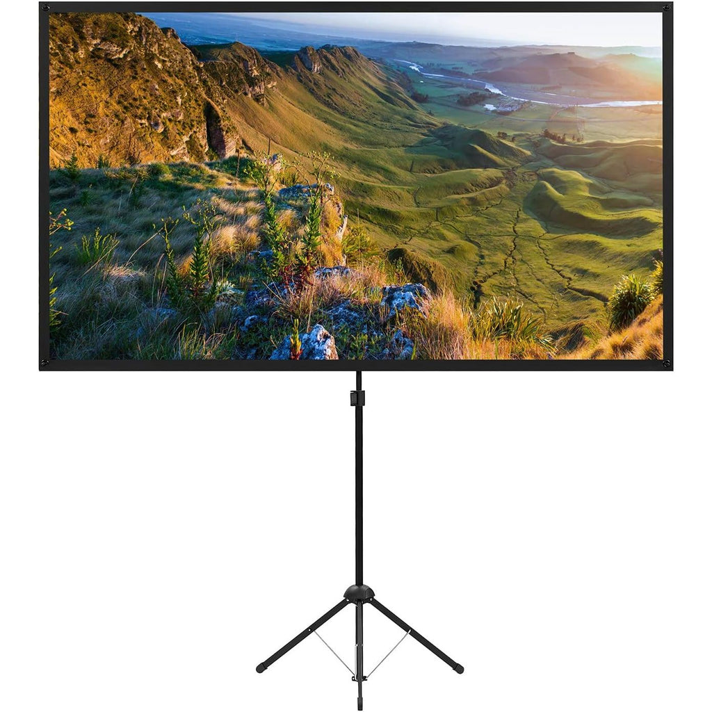 Excelimage 80 Inch Projector Screen with Stand | Portable 16:9 Tripod