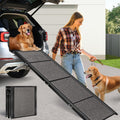 CJYMMFAN 170cm Folding Aluminum Dog Car Ramp - Non-Slip Pet Steps