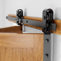SANKEYTEW 3.3FT Bifold Barn Door Hardware Kit | Black Carbon Steel