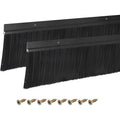 Sourcing Map H-Shape Door Brush Bottom Sweep | 120cm Black Nylon 2Pcs