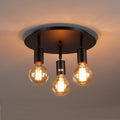 Lightsjoy 3-Way Rotatable Black Ceiling Spot Light | Vintage E27 Metal