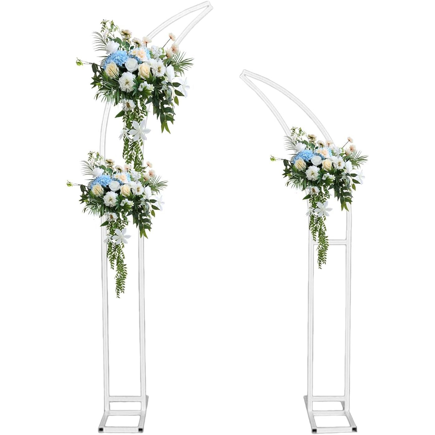 Massive Discounts Gold Moon Shape Metal Wedding Arch Backdrop Stand - 2Pcs