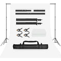 EMART 2x2m Backdrop Stand Kit with White Screen, Clamps & Bag