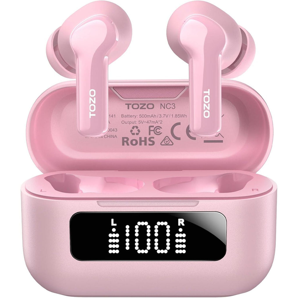 TOZO NC3 Hybrid Active Noise Cancelling Wireless Earbuds | IPX8 | 55H