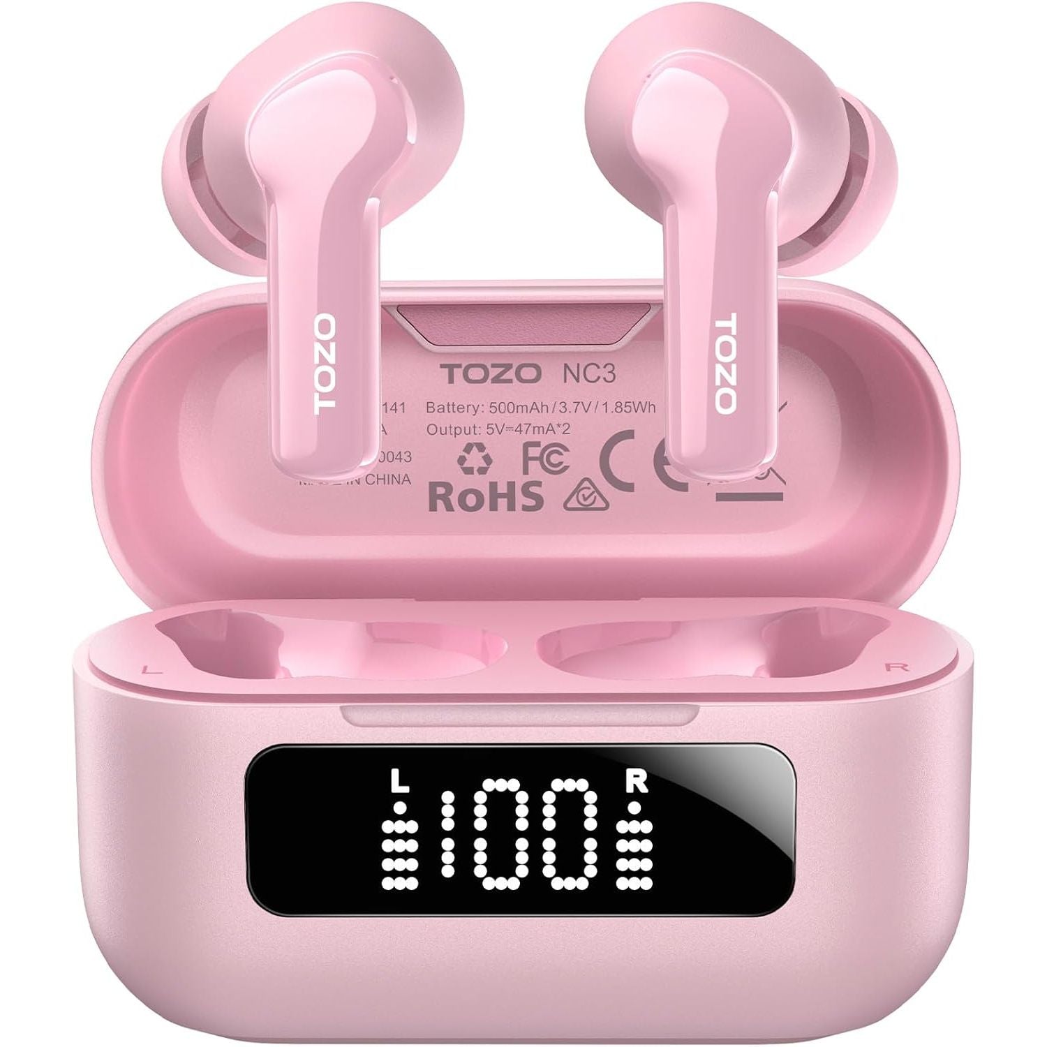 TOZO NC3 Hybrid Active Noise Cancelling Wireless Earbuds | IPX8 | 55H
