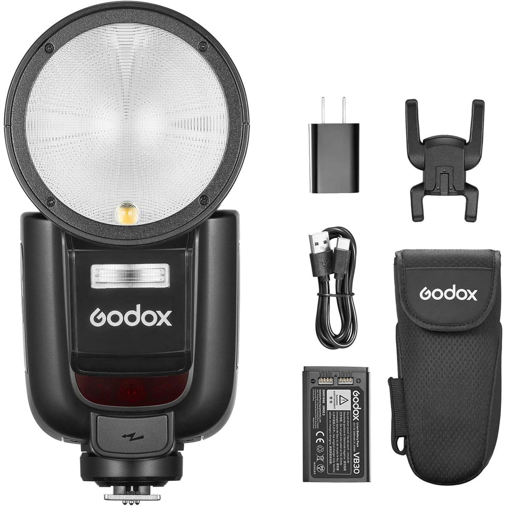 Godox V1Pro-S Round Head Flash for Sony – TTL HSS Speedlight with SU-1