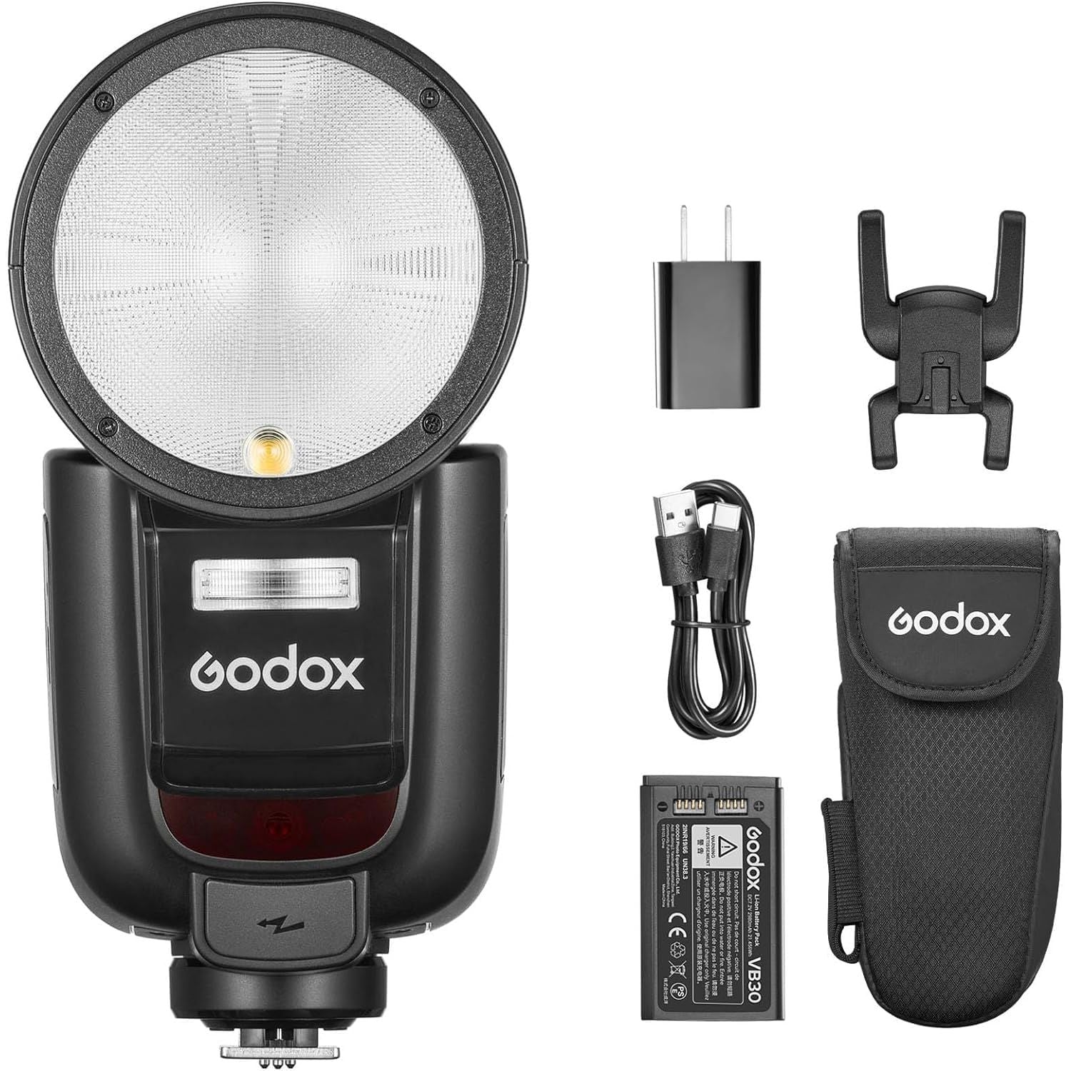 Godox V1Pro-S Round Head Flash for Sony – TTL HSS Speedlight with SU-1